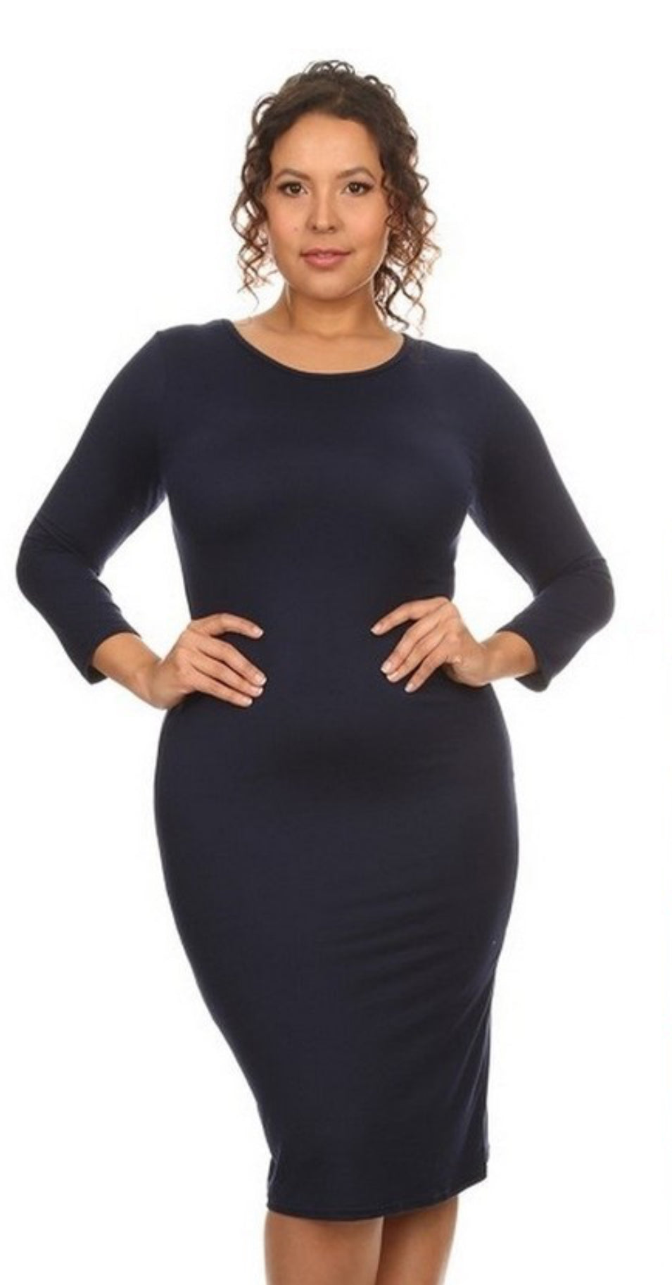 Long 3/4 Sleeve Layering Dress Women's Dress | Ivy & Grace Long 3/4 Sleeve Layering Dress Women's Dress | Ivy & Grace