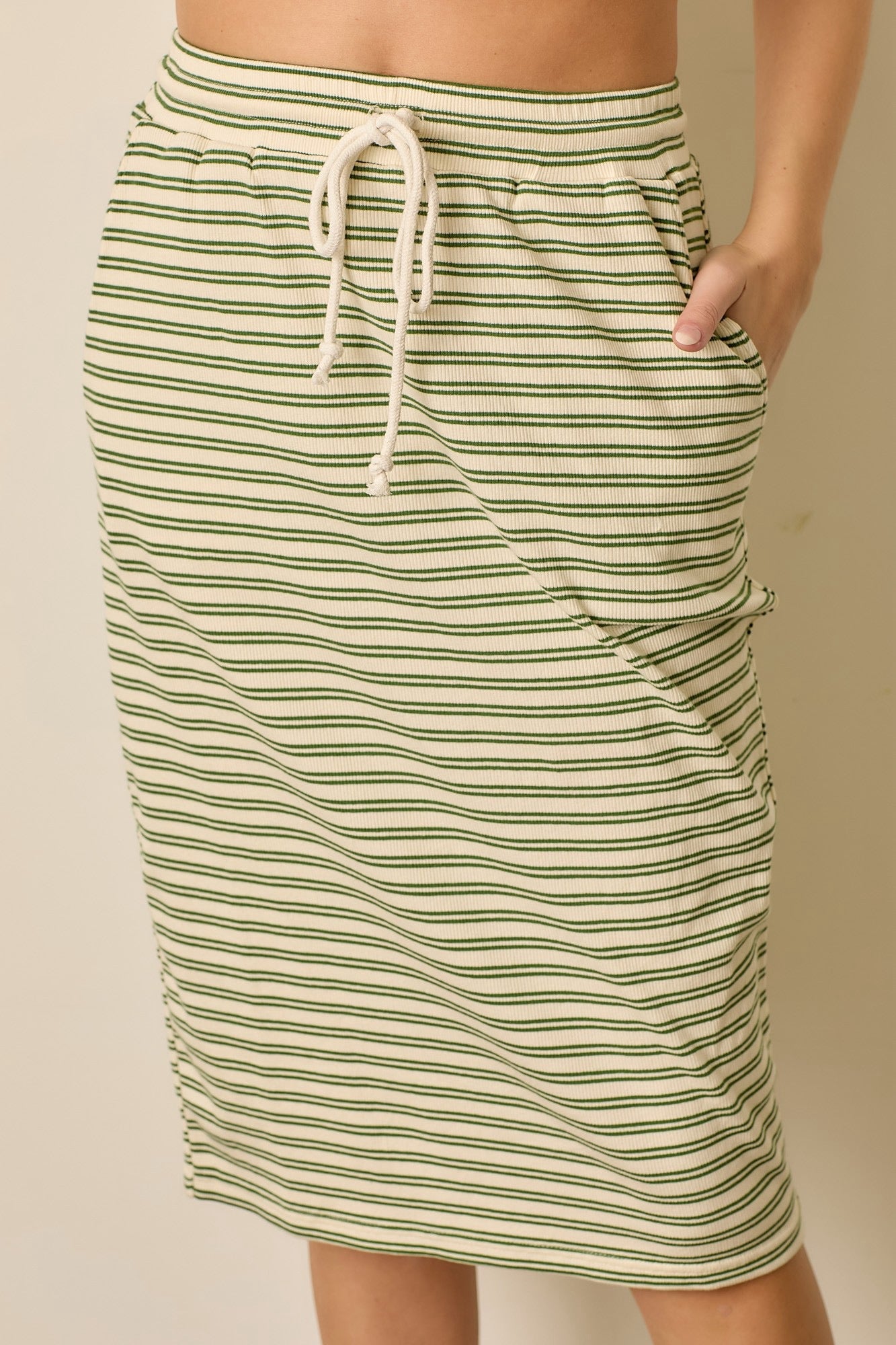 Green Stripe Skirt skirt from Ivy & Grace womens boutique