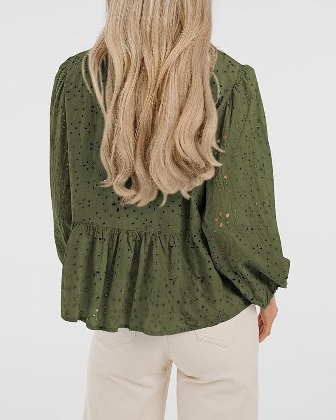 Daisy Lace Bow Tie Blouse blouse from Ivy & Grace womens boutique