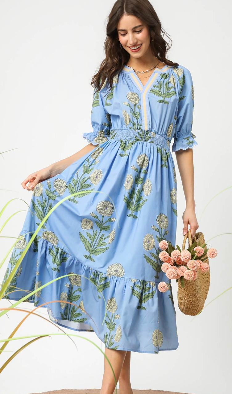 Blue Garden Dress dress from Ivy & Grace womens boutique