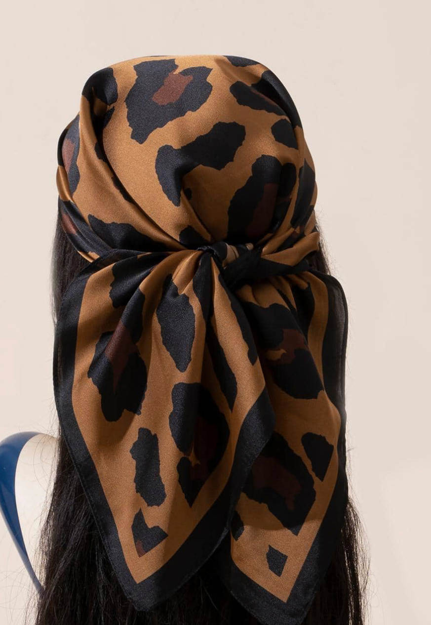 Brown Cheetah Scarf boutique style from Ivy & Grace womens boutique