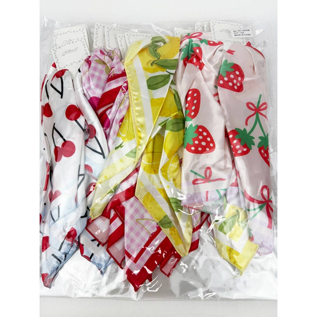 Fruit Print Satin Scarf boutique style from Ivy & Grace womens boutique