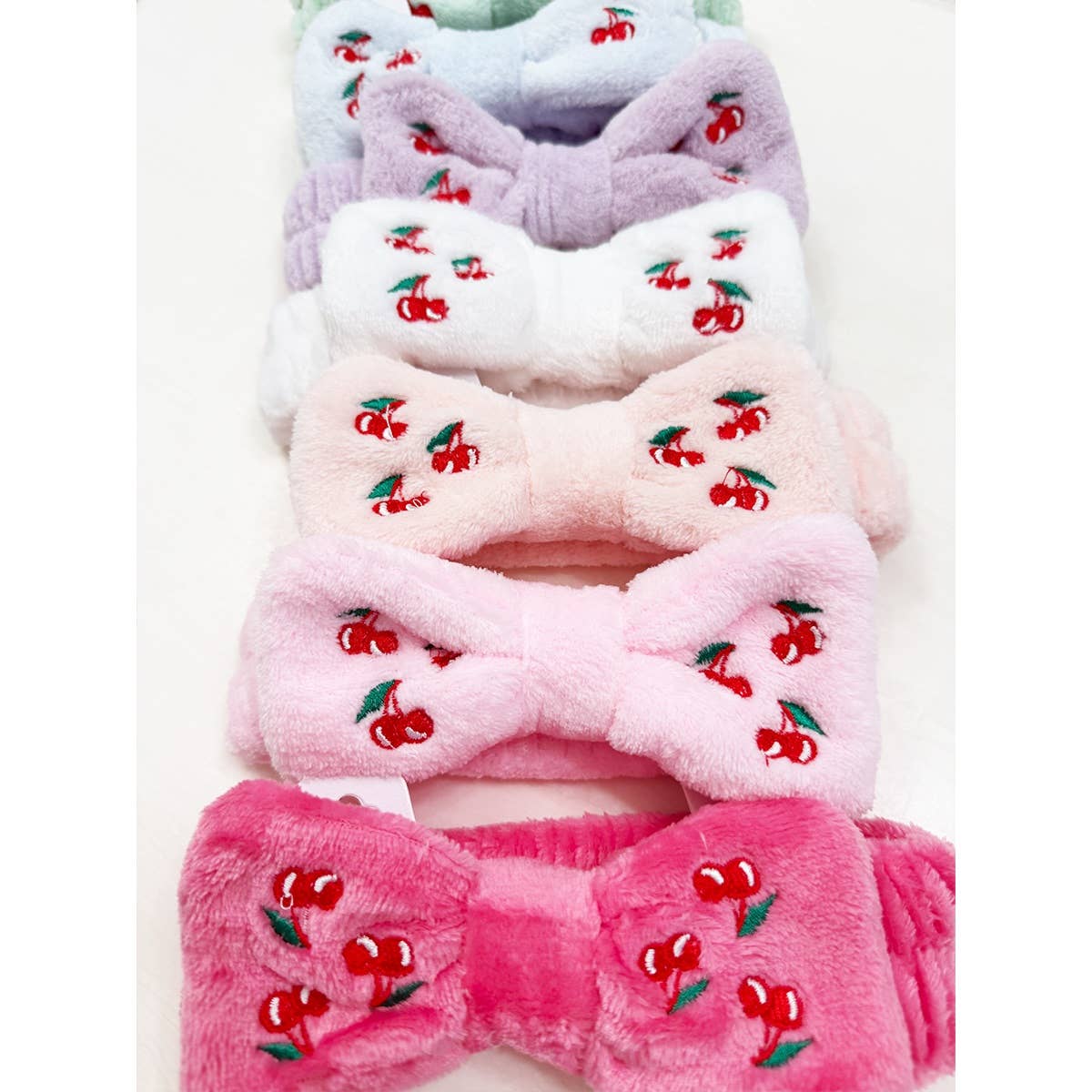 Cherry Embroidery Everyday Facial Spa Headband boutique style from Ivy & Grace womens boutique