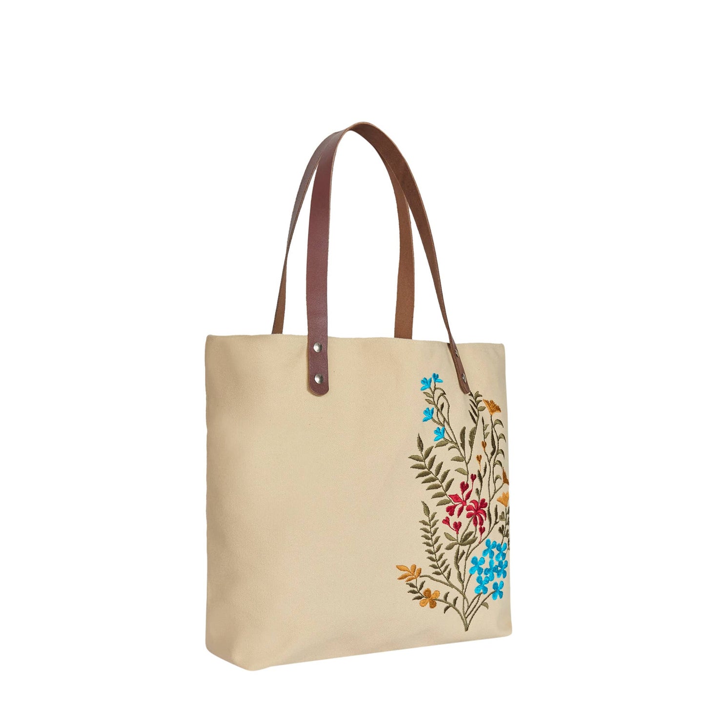 Floral Embroidered Canvas Tote boutique style from Ivy & Grace womens boutique