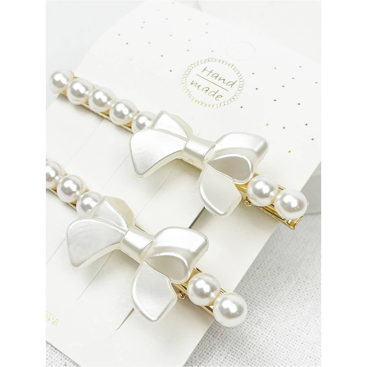Bow Pearl Hair Pin boutique style from Ivy & Grace womens boutique