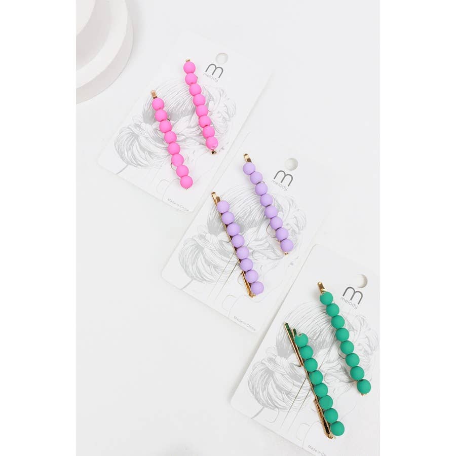 Matte Beaded Bobby Clips boutique style from Ivy & Grace womens boutique