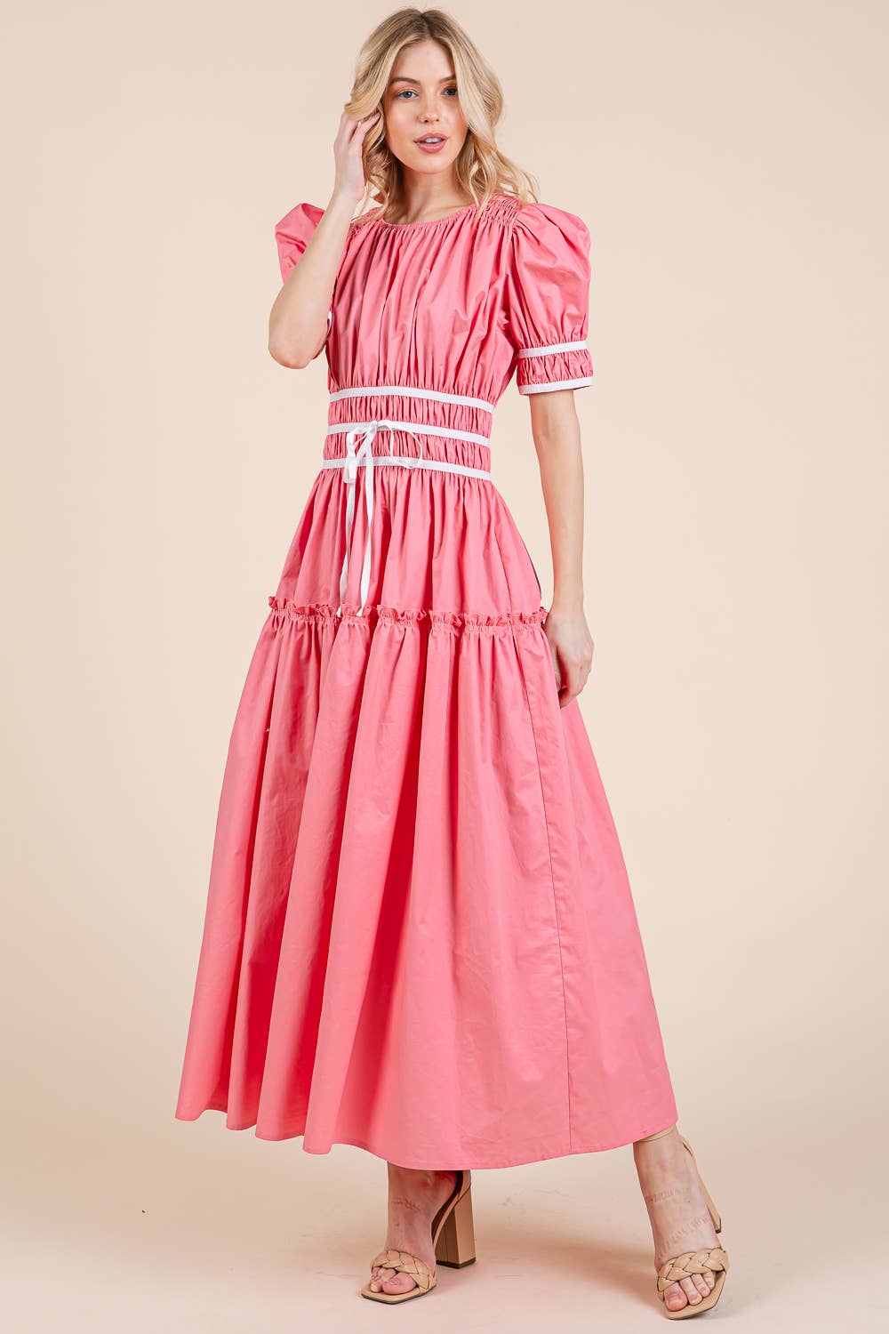 Piping Fit & Flare Maxi Dress dress from Ivy & Grace womens boutique