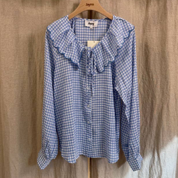 Blue Peter Pan Collar boutique style from Ivy & Grace womens boutique