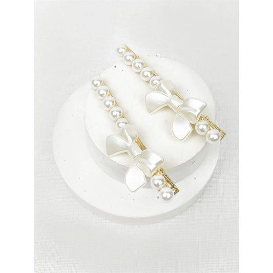 Bow Pearl Hair Pin boutique style from Ivy & Grace womens boutique