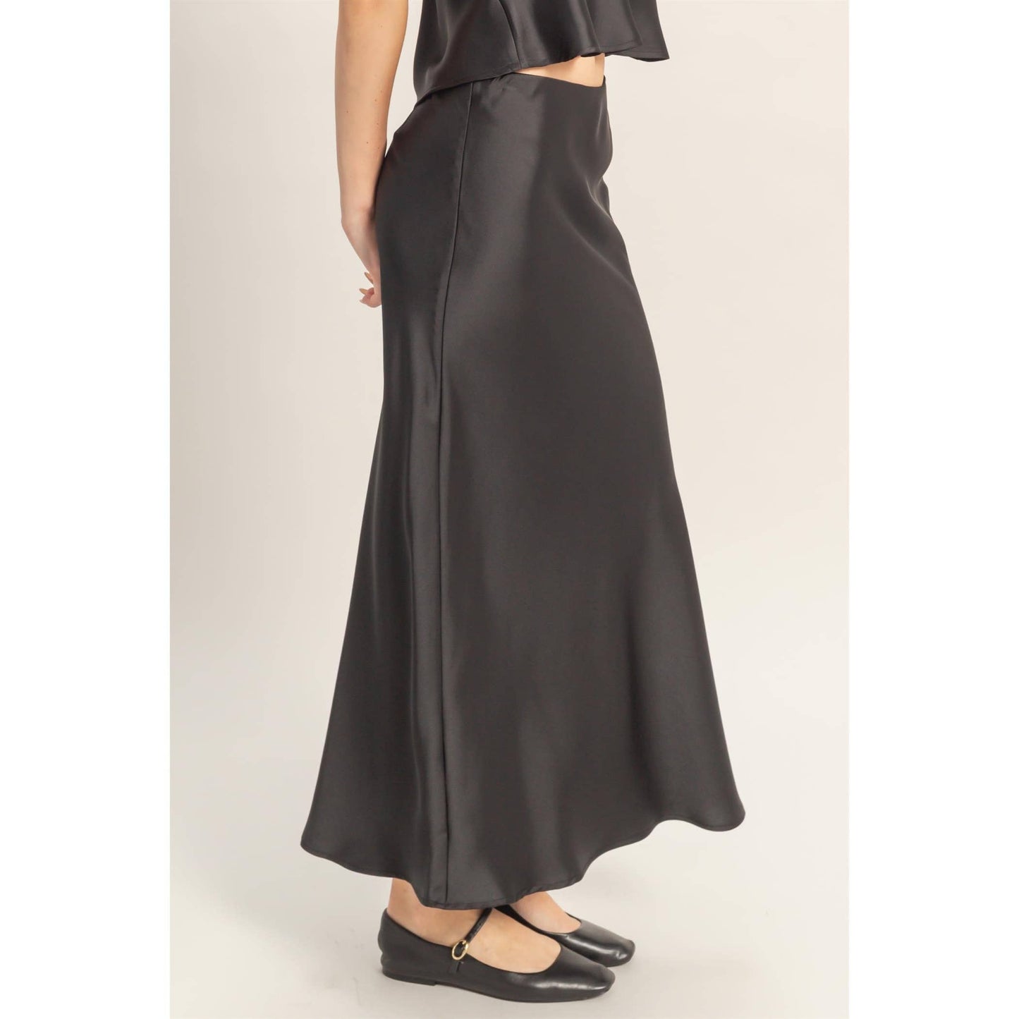 Satin Midi Skirt