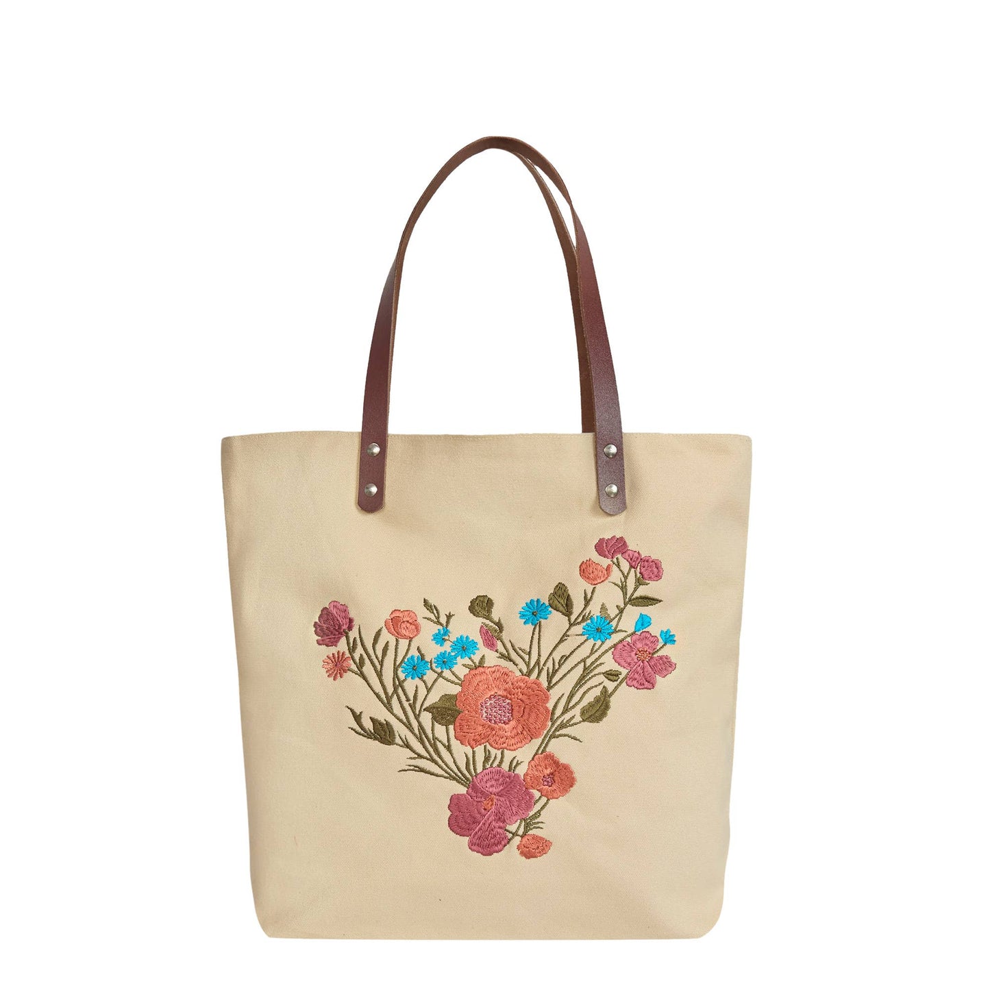 Floral Embroidered Canvas Tote boutique style from Ivy & Grace womens boutique