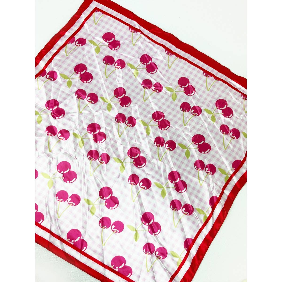 Fruit Print Satin Scarf boutique style from Ivy & Grace womens boutique