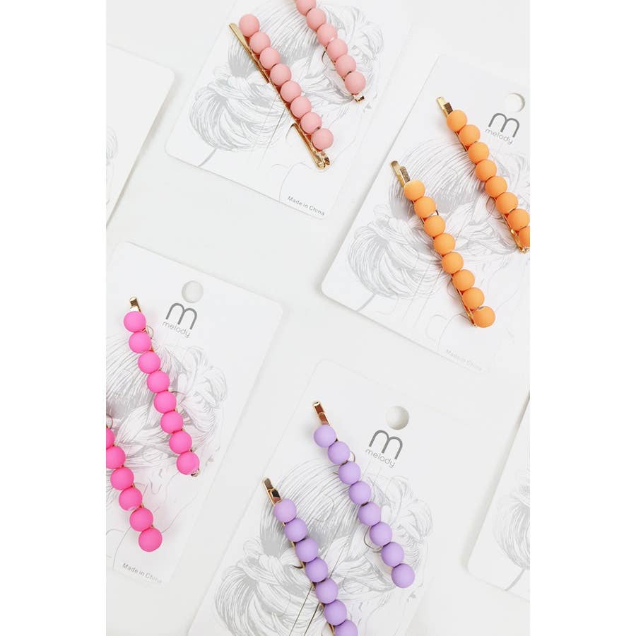 Matte Beaded Bobby Clips boutique style from Ivy & Grace womens boutique