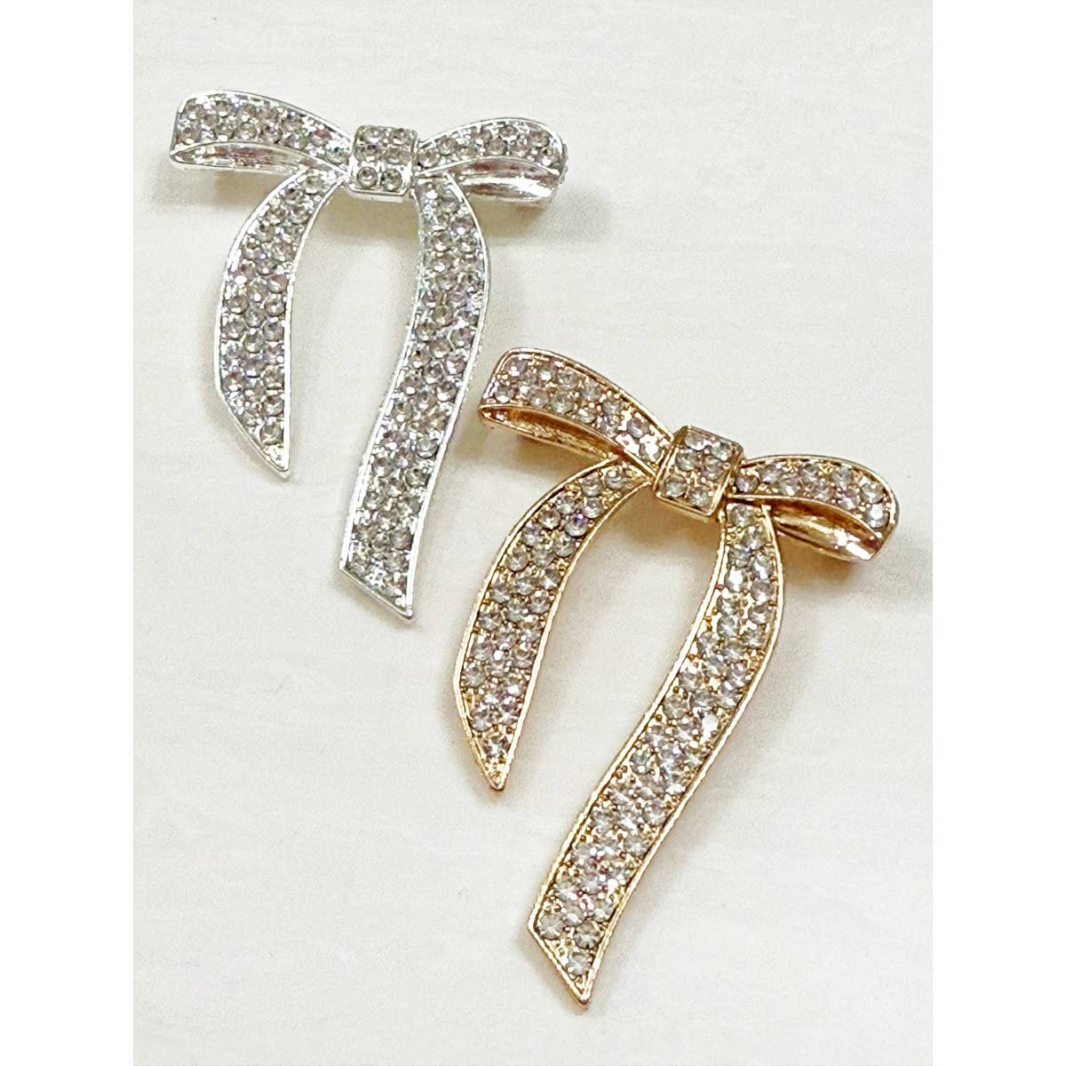 Crystal Bow Brooch Pin boutique style from Ivy & Grace womens boutique