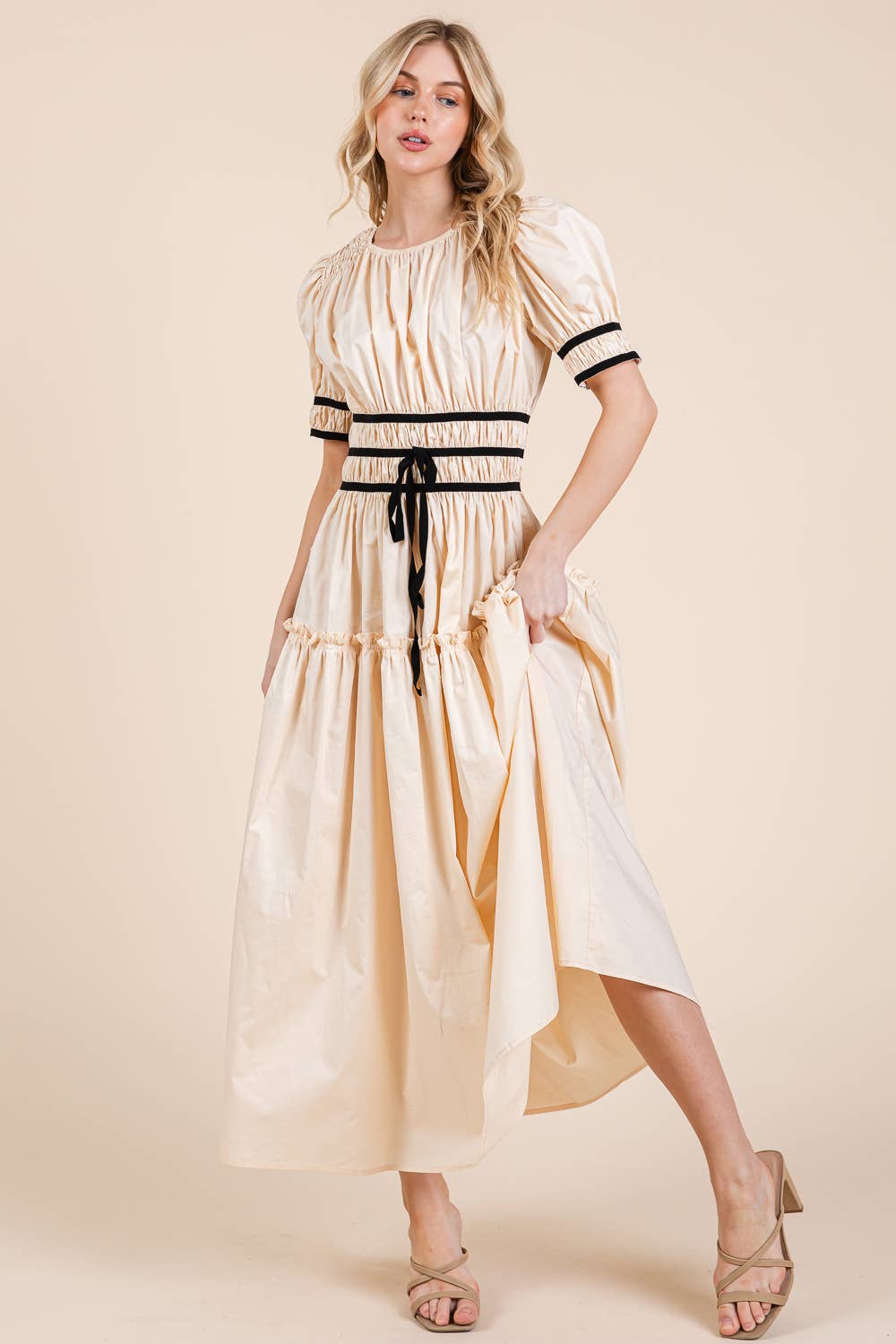 Piping Fit & Flare Maxi Dress dress from Ivy & Grace womens boutique