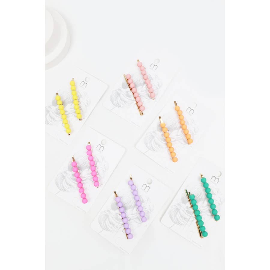 Matte Beaded Bobby Clips boutique style from Ivy & Grace womens boutique