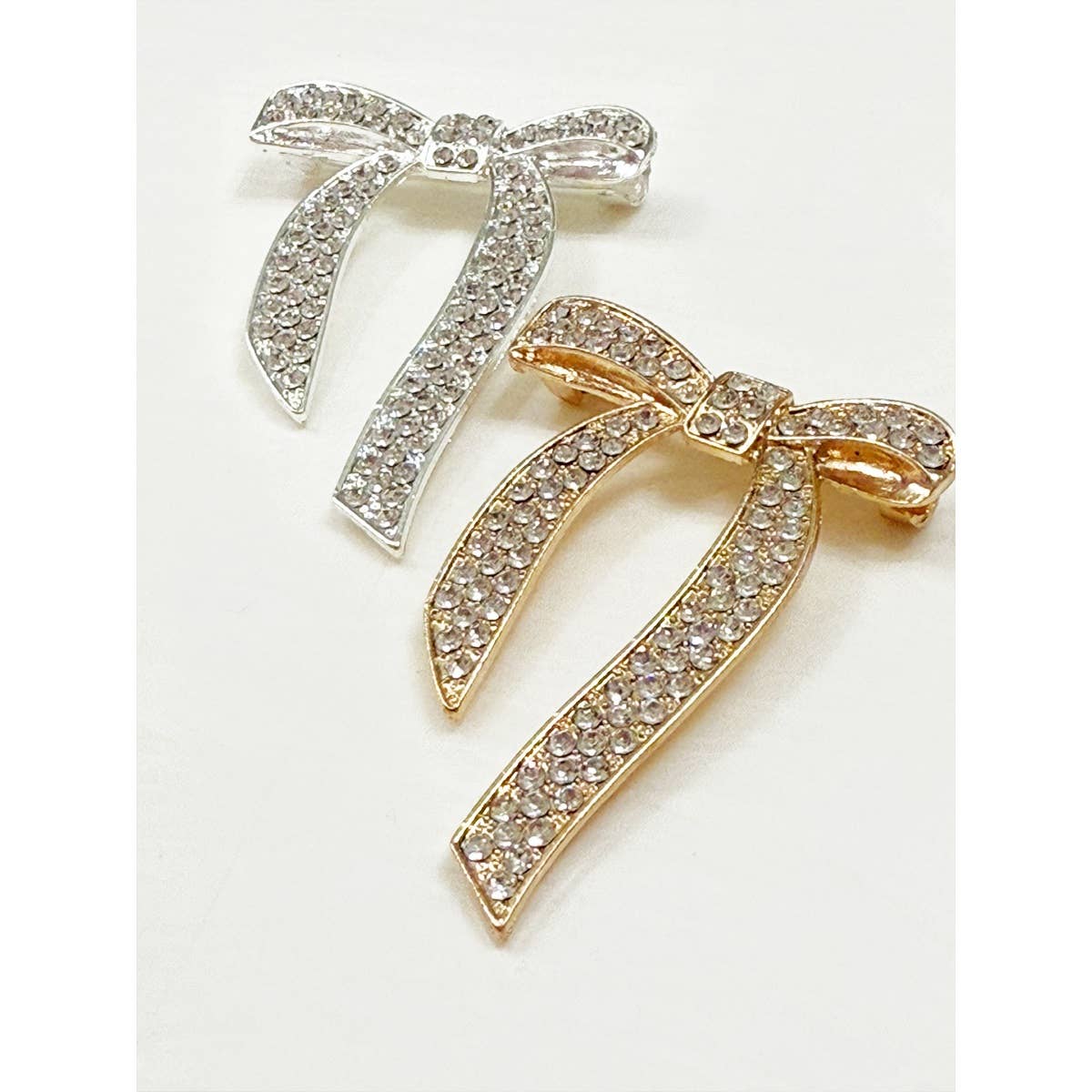 Crystal Bow Brooch Pin boutique style from Ivy & Grace womens boutique