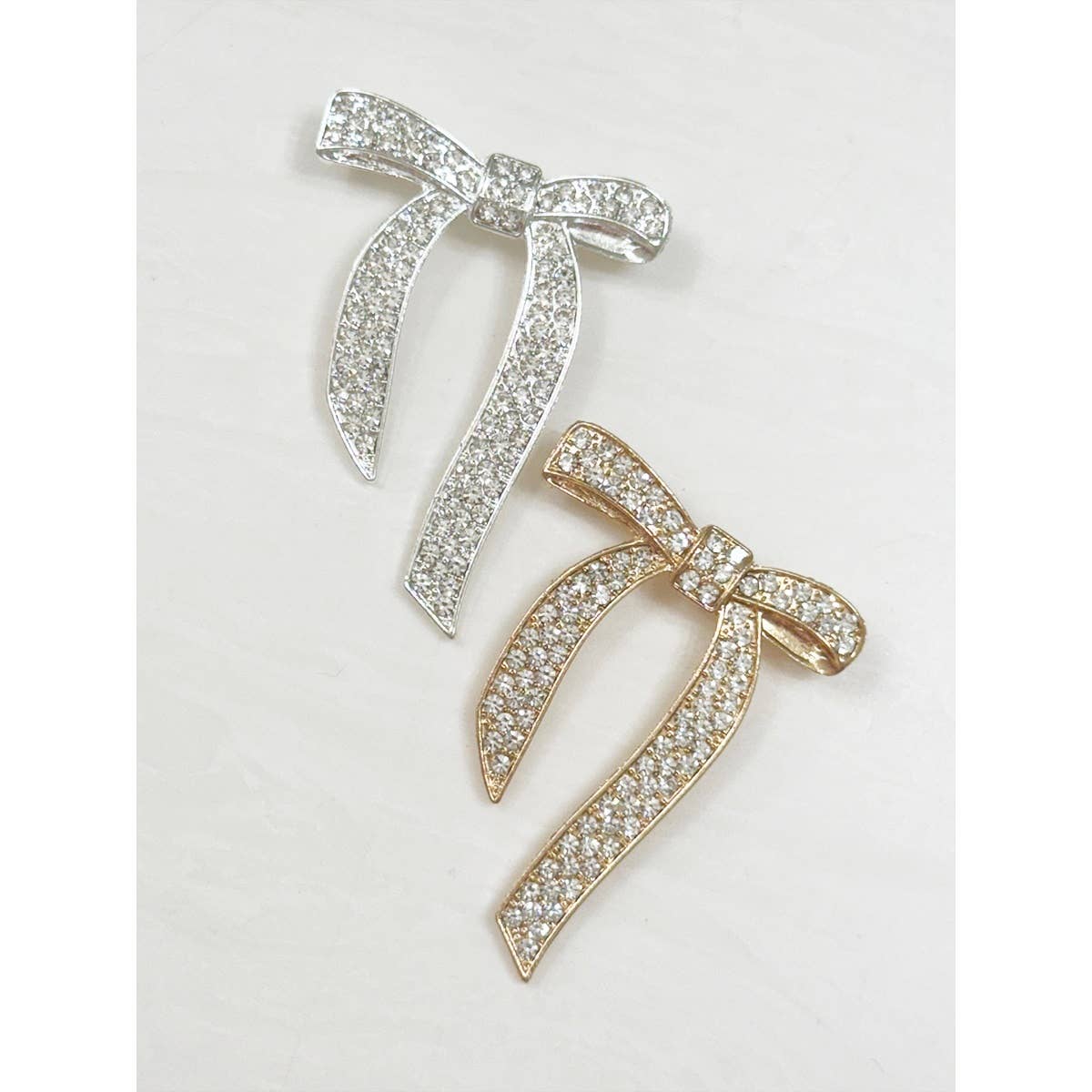 Crystal Bow Brooch Pin boutique style from Ivy & Grace womens boutique