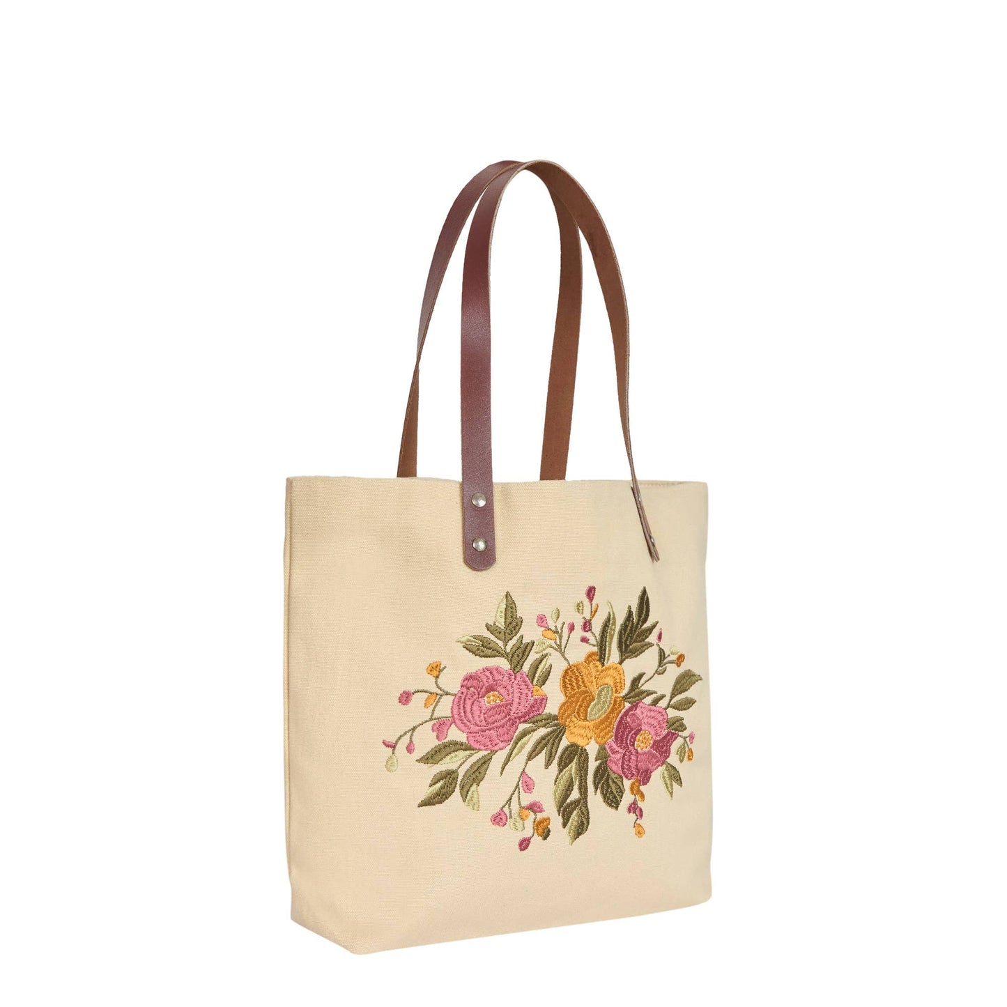 Floral Embroidered Canvas Tote boutique style from Ivy & Grace womens boutique