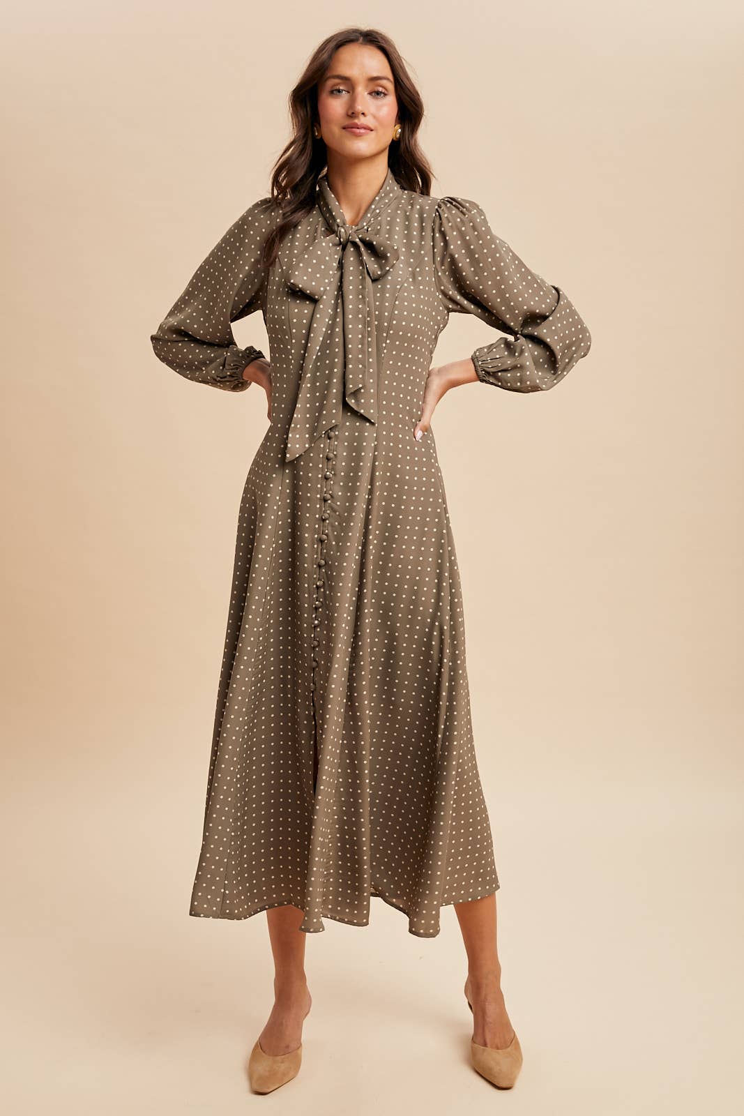 Satin Polkadot Dress dress from Ivy & Grace womens boutique