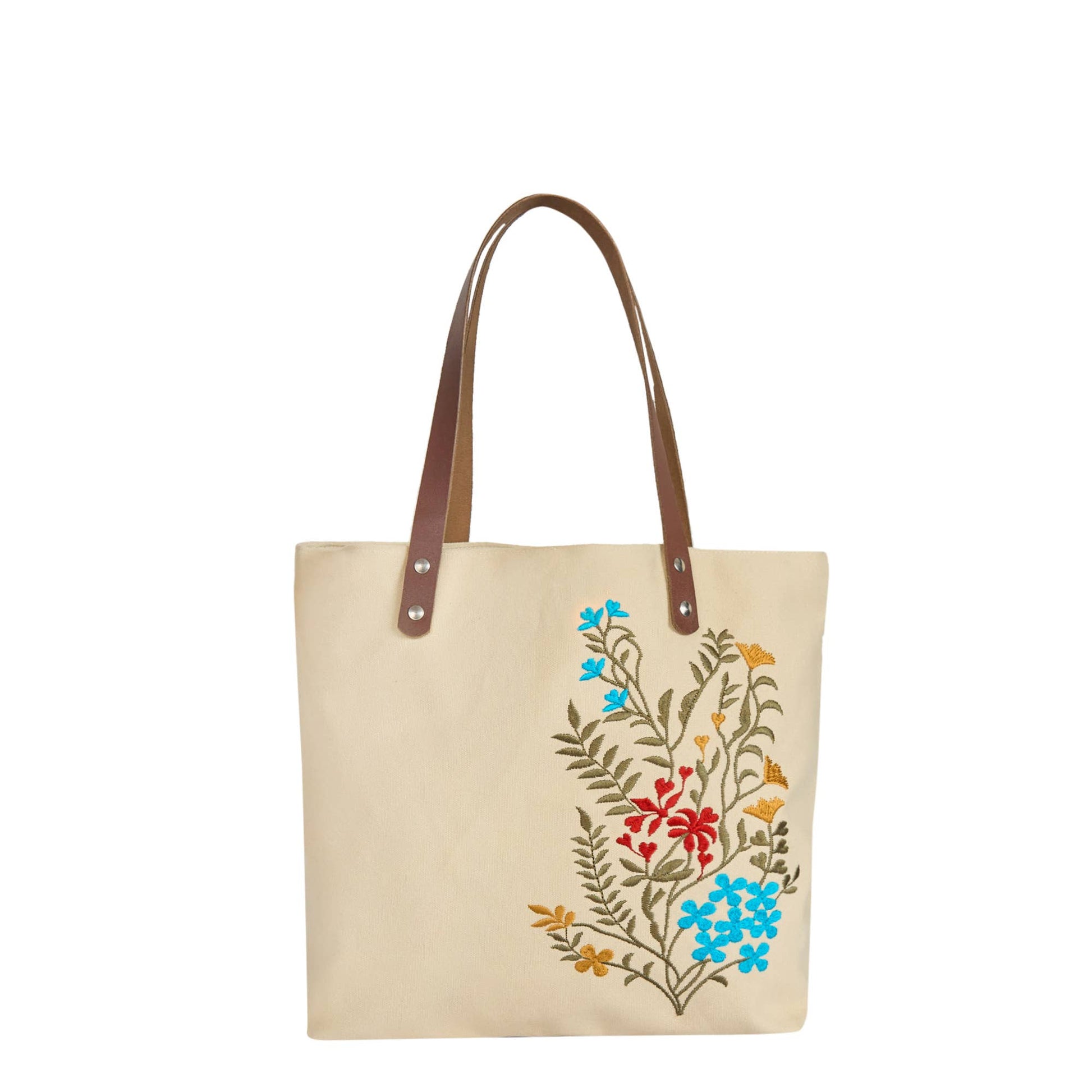 Floral Embroidered Canvas Tote boutique style from Ivy & Grace womens boutique