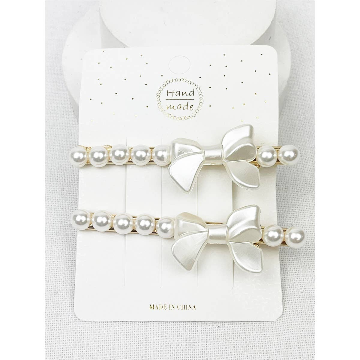 Bow Pearl Hair Pin boutique style from Ivy & Grace womens boutique