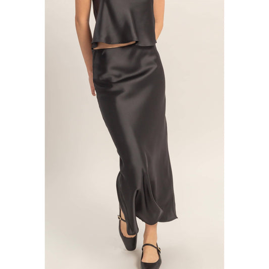 Satin Midi Skirt