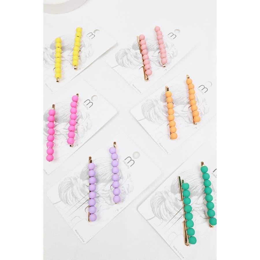 Matte Beaded Bobby Clips boutique style from Ivy & Grace womens boutique