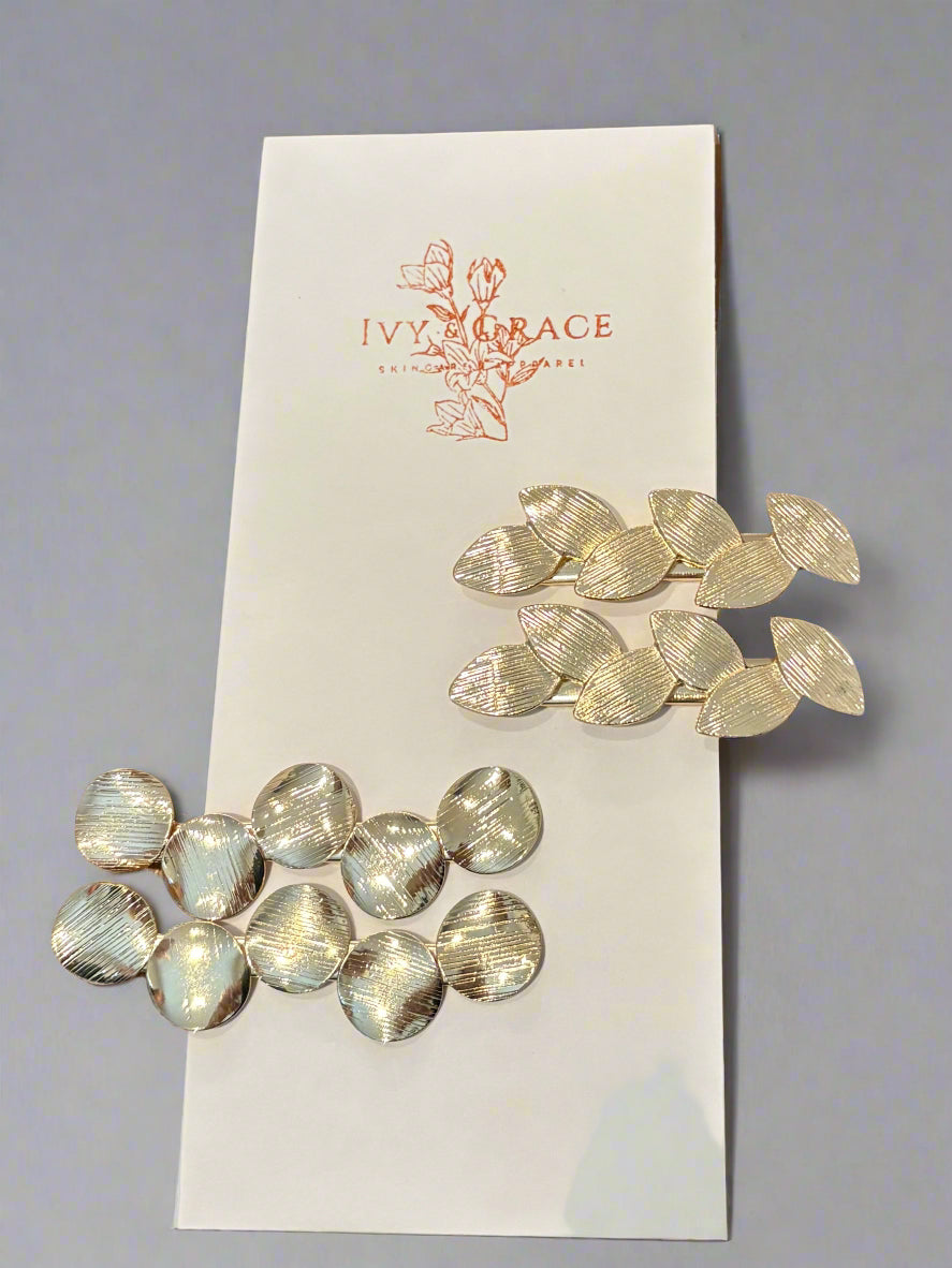 Matte Hair Clips boutique style from Ivy & Grace womens boutique