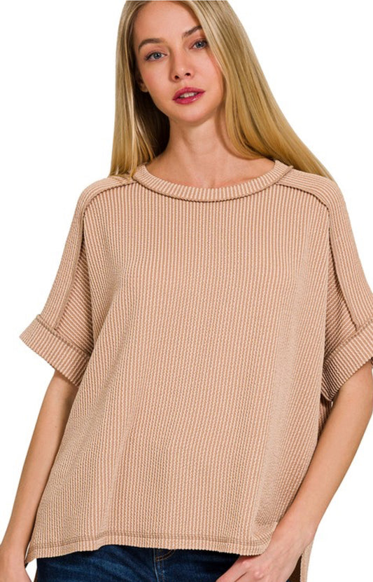 Waffle Knit Blouse