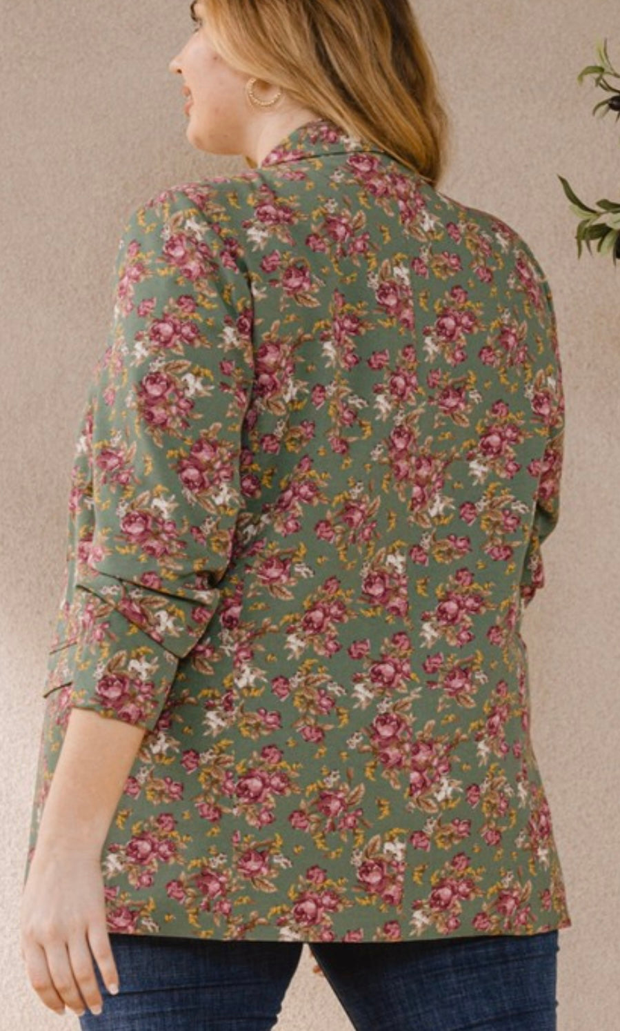 Sage Floral Blazer