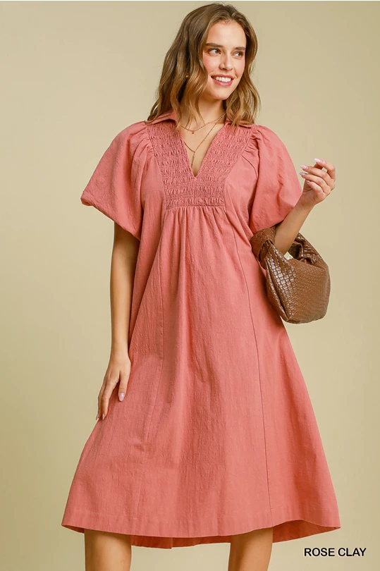 Rose Clay Smocked Dress dress from Ivy & Grace womens boutique