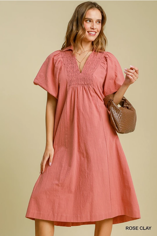 Rose Clay Smocked Dress dress from Ivy & Grace womens boutique