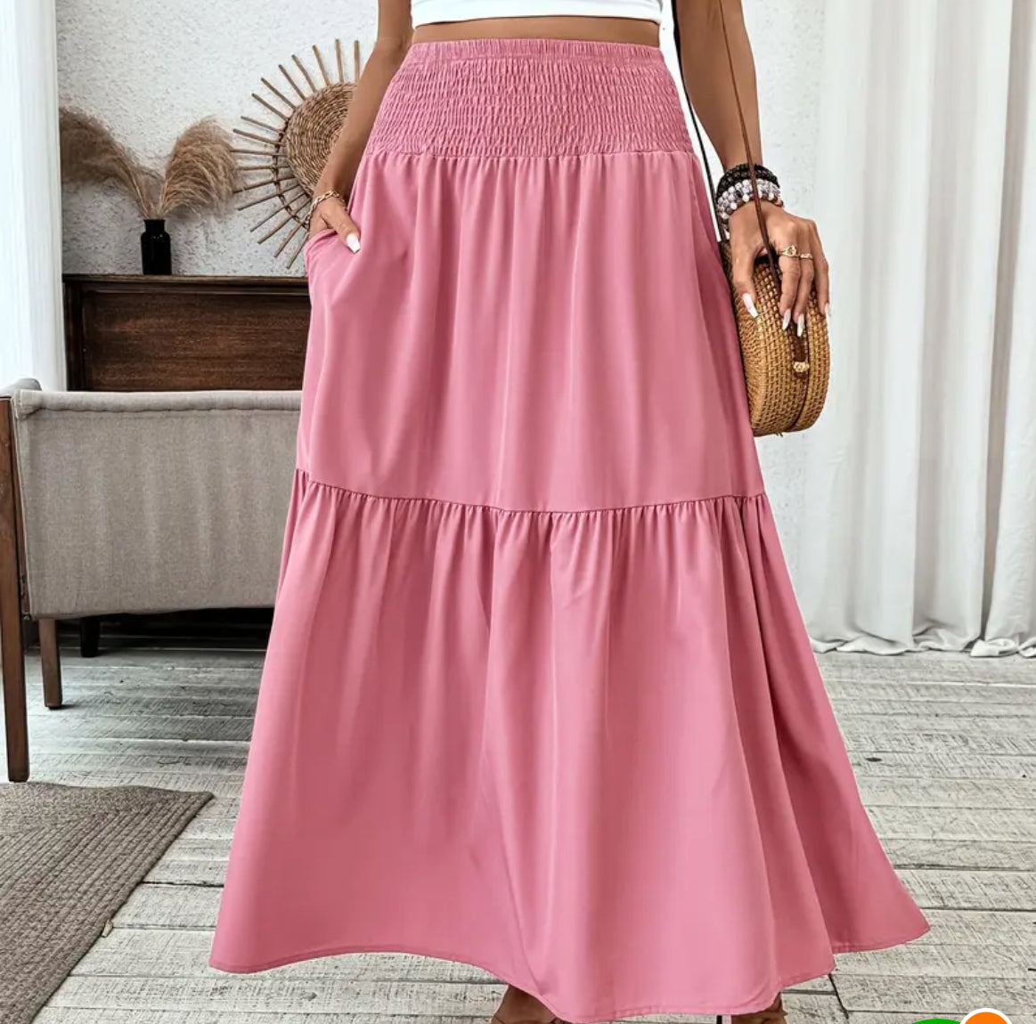 Pink Maxi Skirt skirt from Ivy & Grace womens boutique