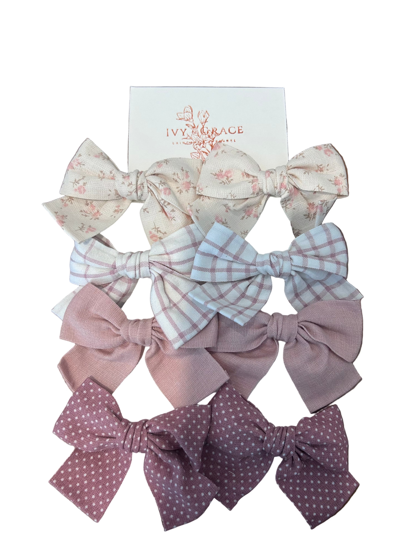 Little Girl Hair Bow Set boutique style from Ivy & Grace womens boutique