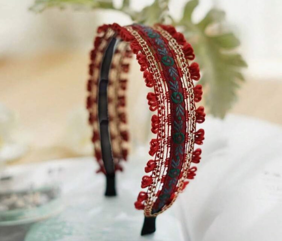 Boho Embroidery Headband boutique style from Ivy & Grace womens boutique
