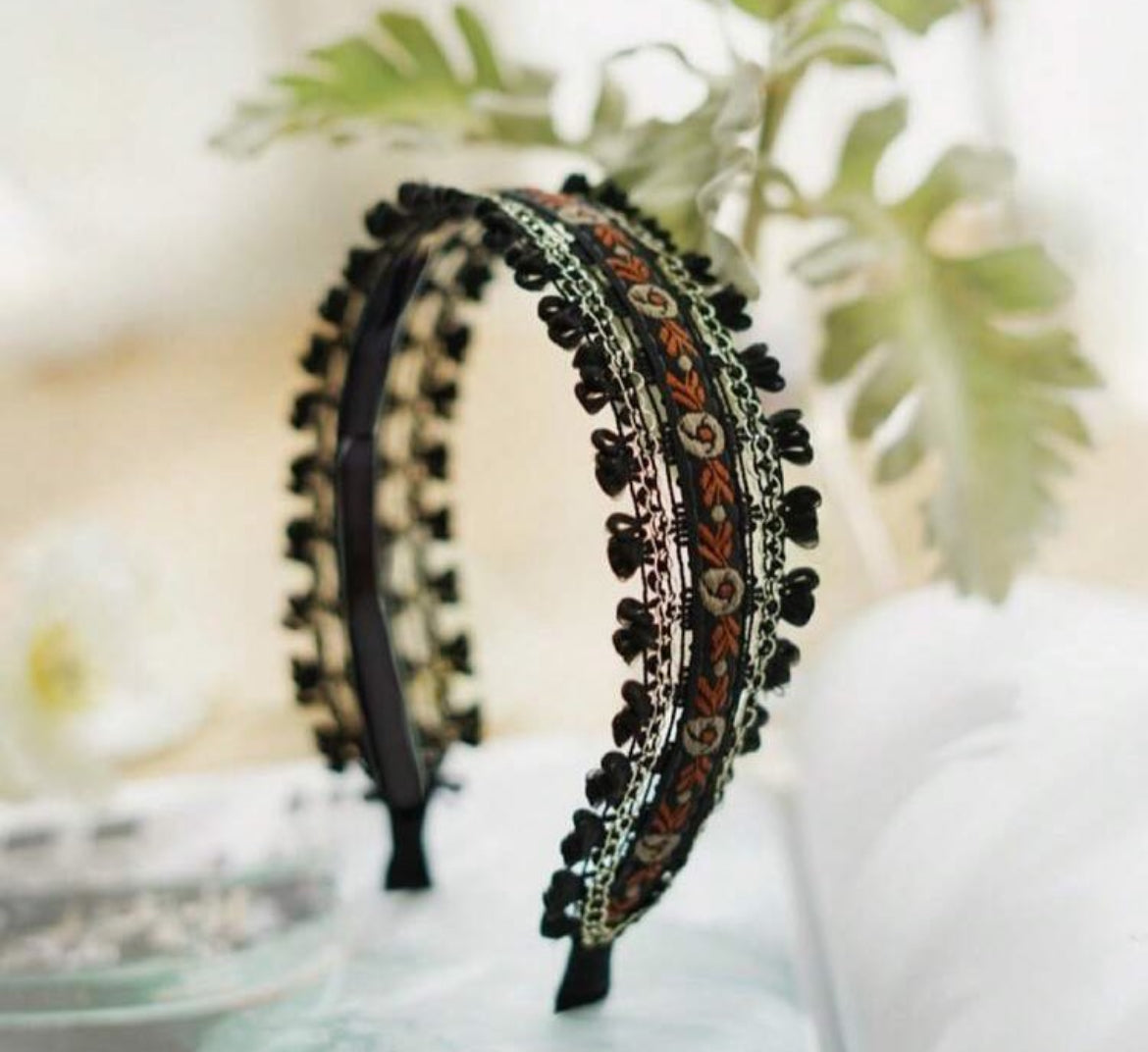Boho Embroidery Headband boutique style from Ivy & Grace womens boutique