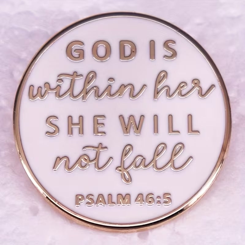 Psalm 46:5 Enamel Pin