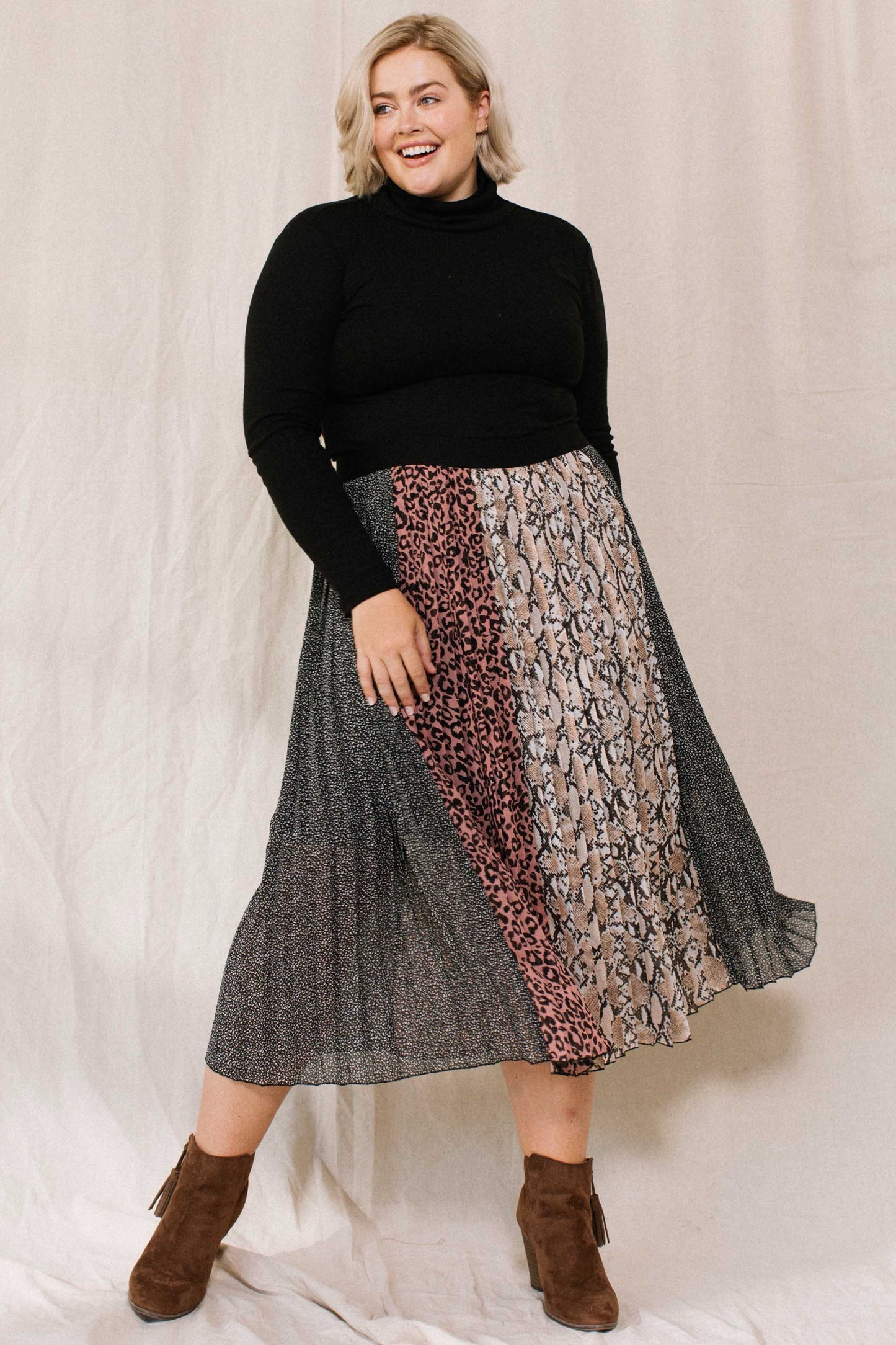 Mix Print Skirt skirt from Ivy & Grace womens boutique