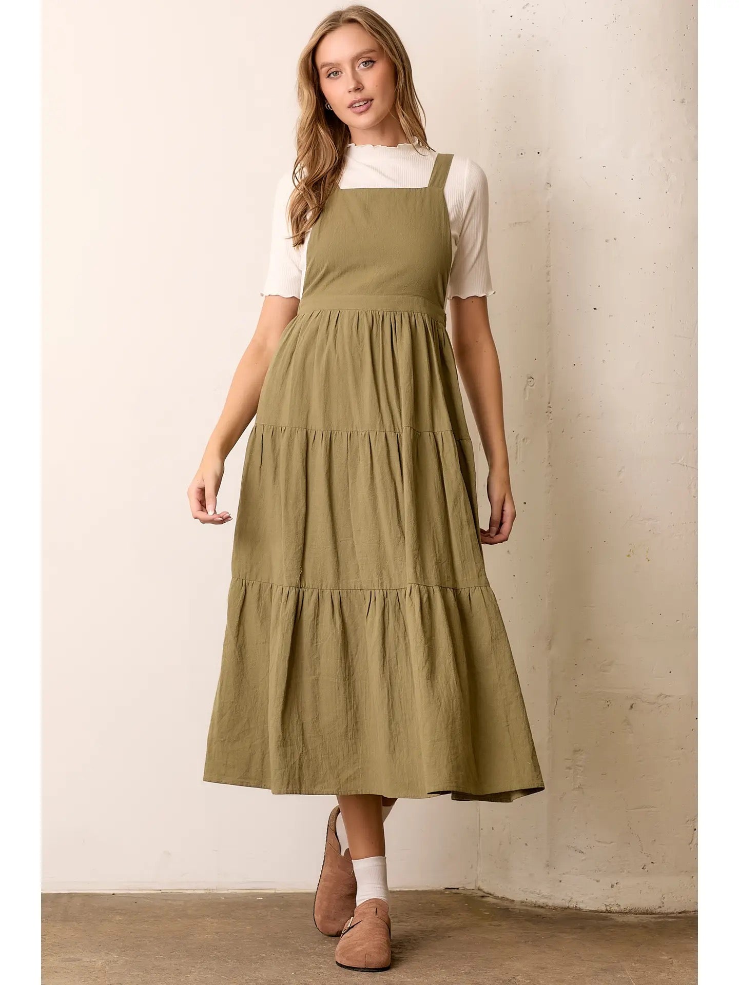 Olive Overall Dress dress from Ivy & Grace womens boutique