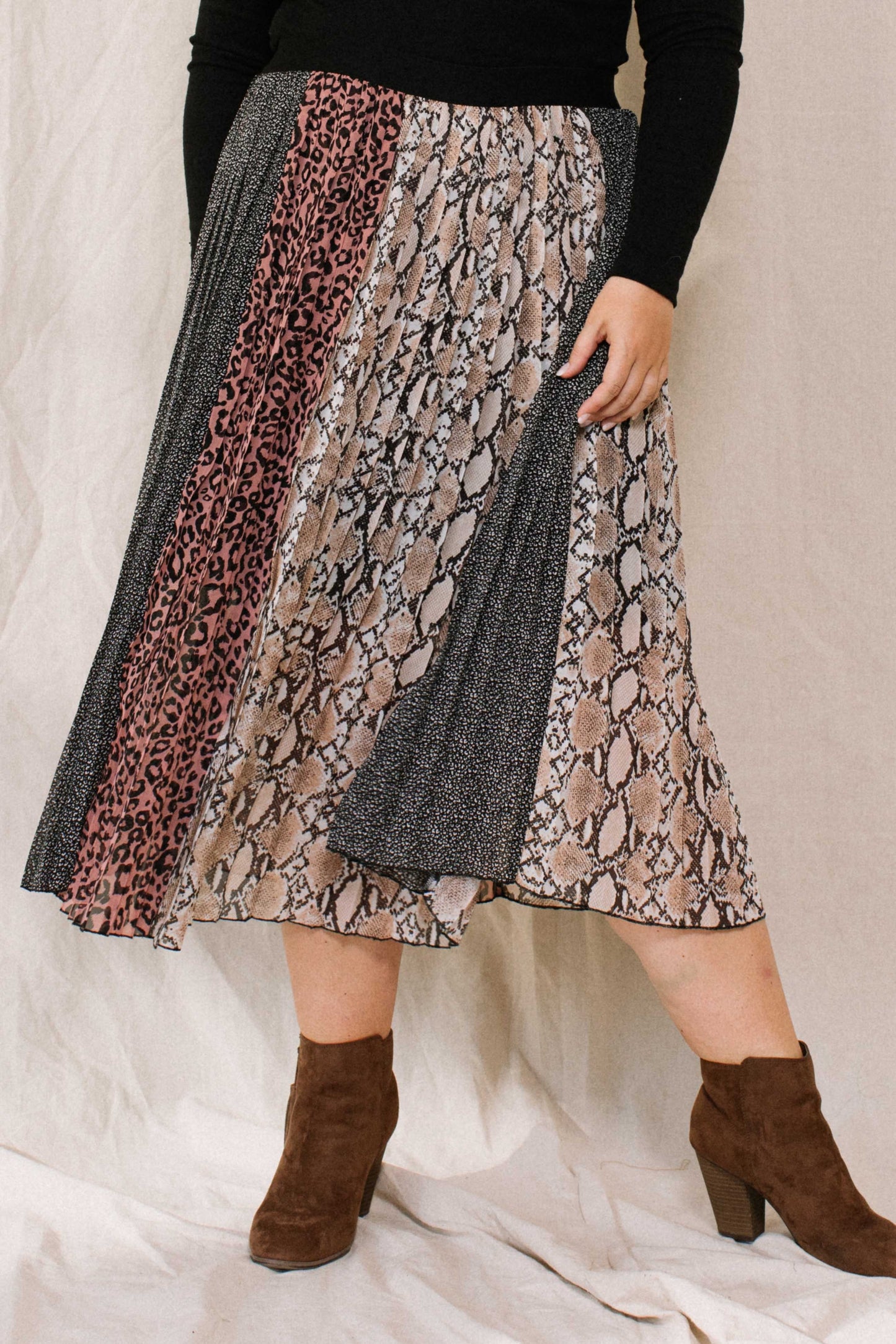 Mix Print Skirt skirt from Ivy & Grace womens boutique