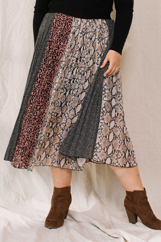 Mix Print Skirt skirt from Ivy & Grace womens boutique