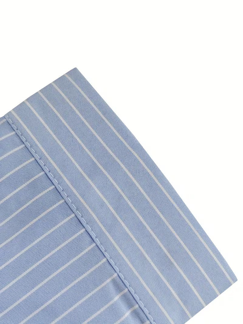 Baby Blue Stripe Bow Tie