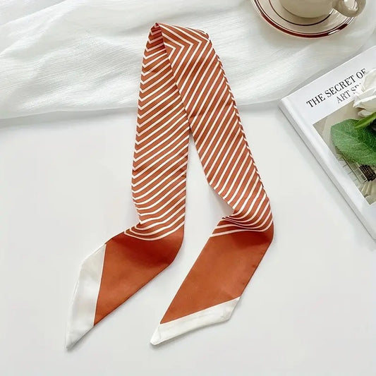 Orange Stripe Scarf boutique style from Ivy & Grace womens boutique