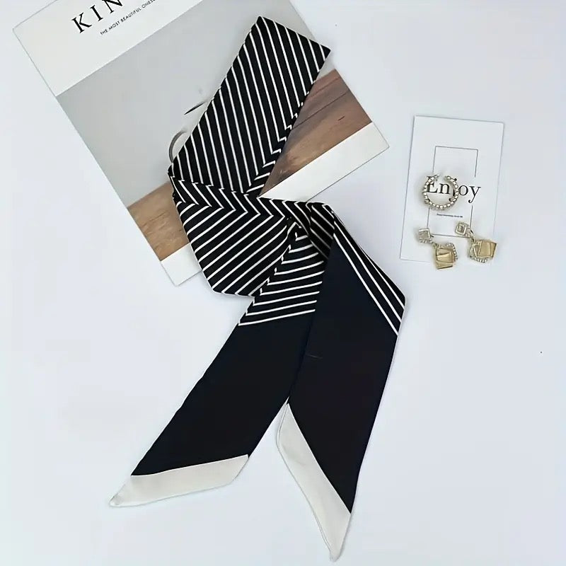 Black Stripe Scarf boutique style from Ivy & Grace womens boutique