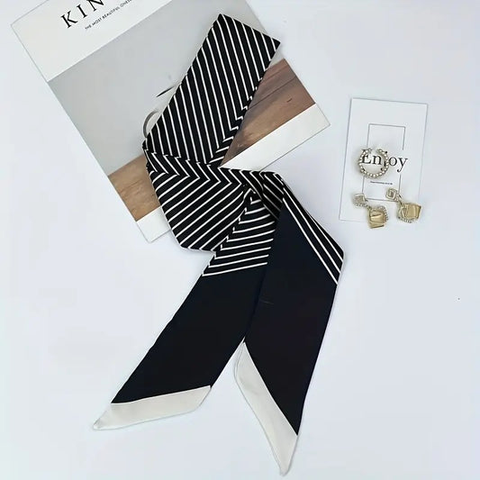 Black Stripe Scarf boutique style from Ivy & Grace womens boutique