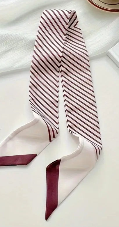 Burgundy Stripe Scarf boutique style from Ivy & Grace womens boutique