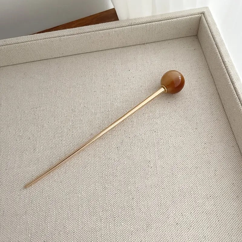 Round Ball Hair Pin boutique style from Ivy & Grace womens boutique
