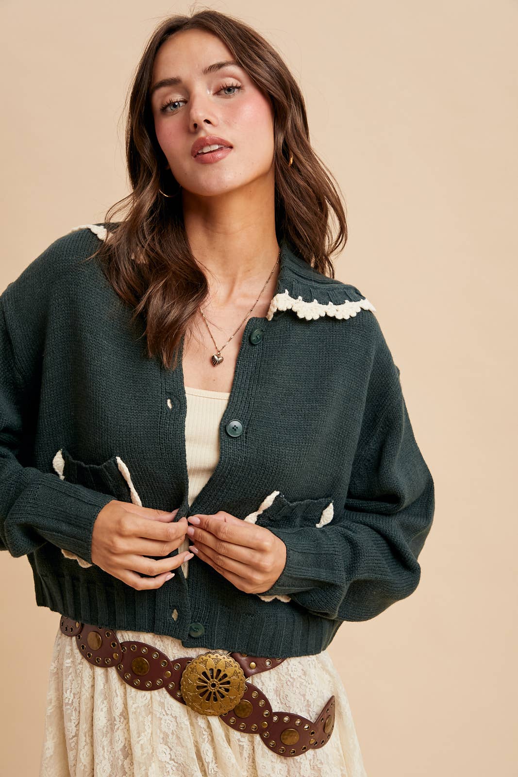 Doll Collar Cardigan cardigan from Ivy & Grace womens boutique