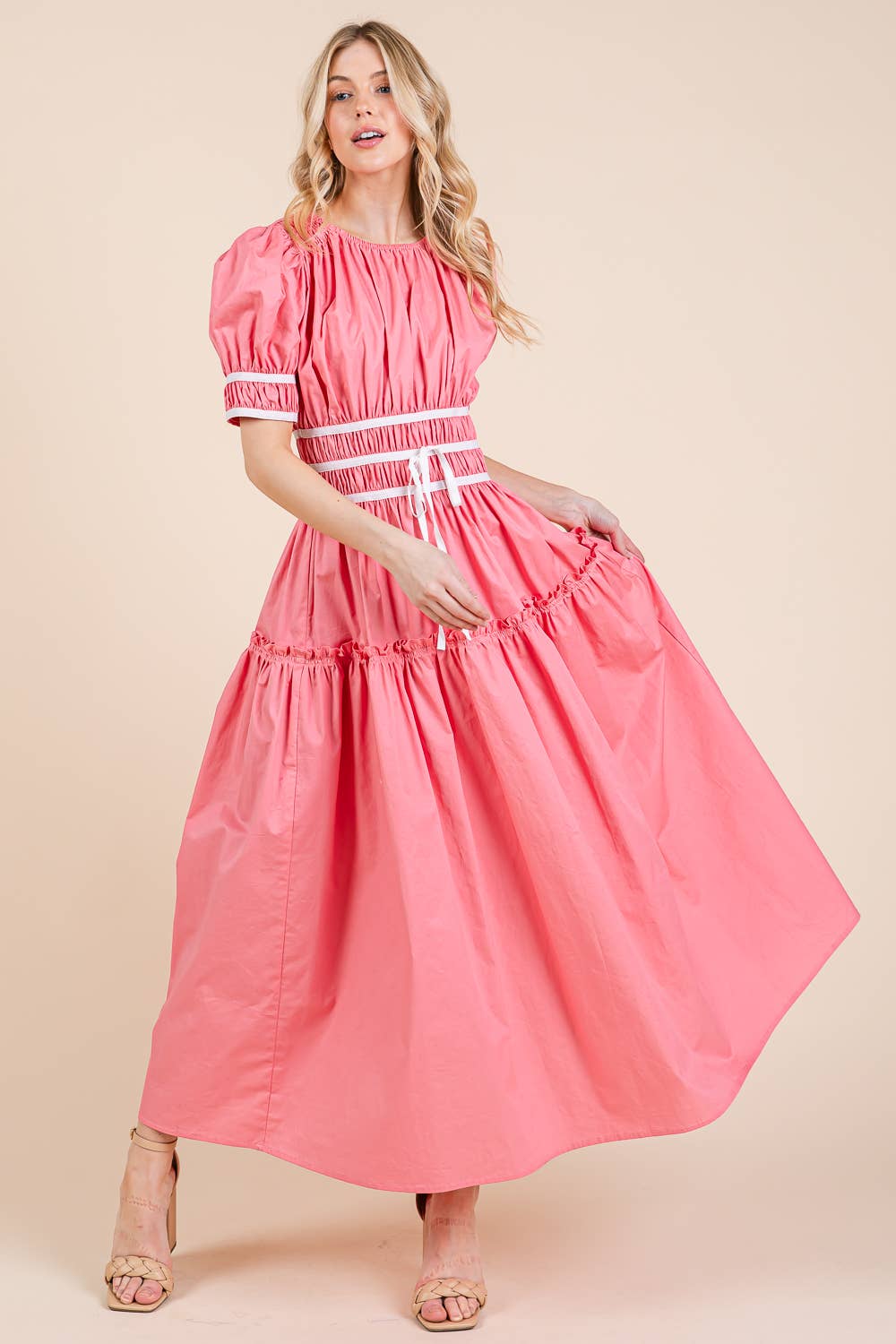 Piping Fit & Flare Maxi Dress dress from Ivy & Grace womens boutique